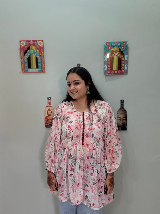 Gulabi Nazakat tunic