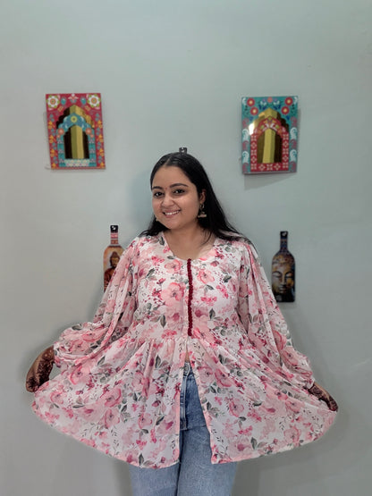 Gulabi Nazakat tunic