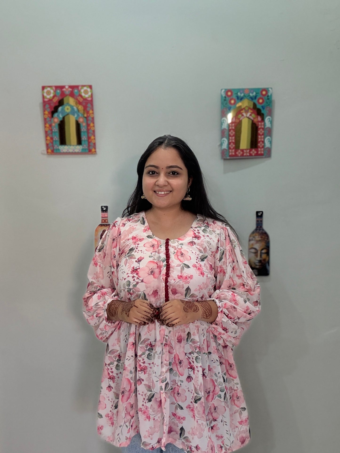 Gulabi Nazakat tunic