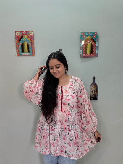 Gulabi Nazakat tunic