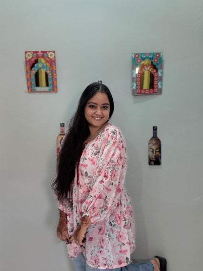 Gulabi Nazakat tunic