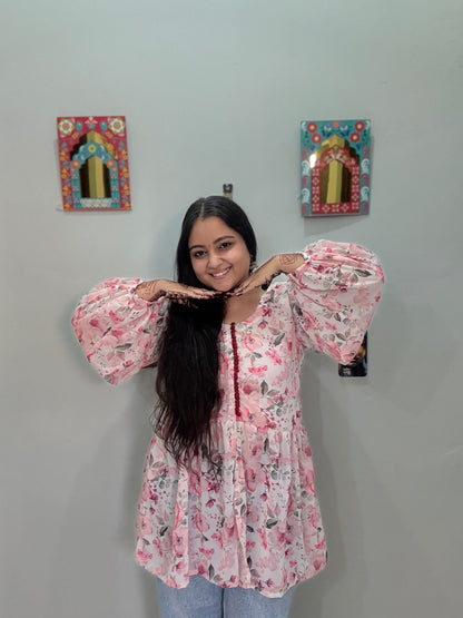 Gulabi Nazakat tunic