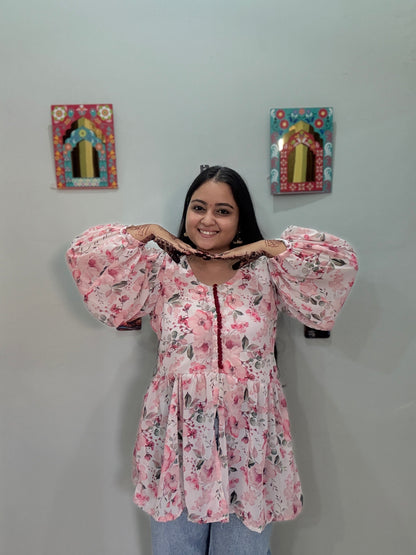 Gulabi Nazakat tunic