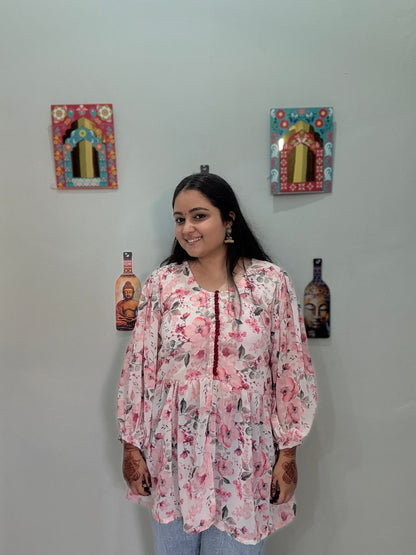 Gulabi Nazakat tunic