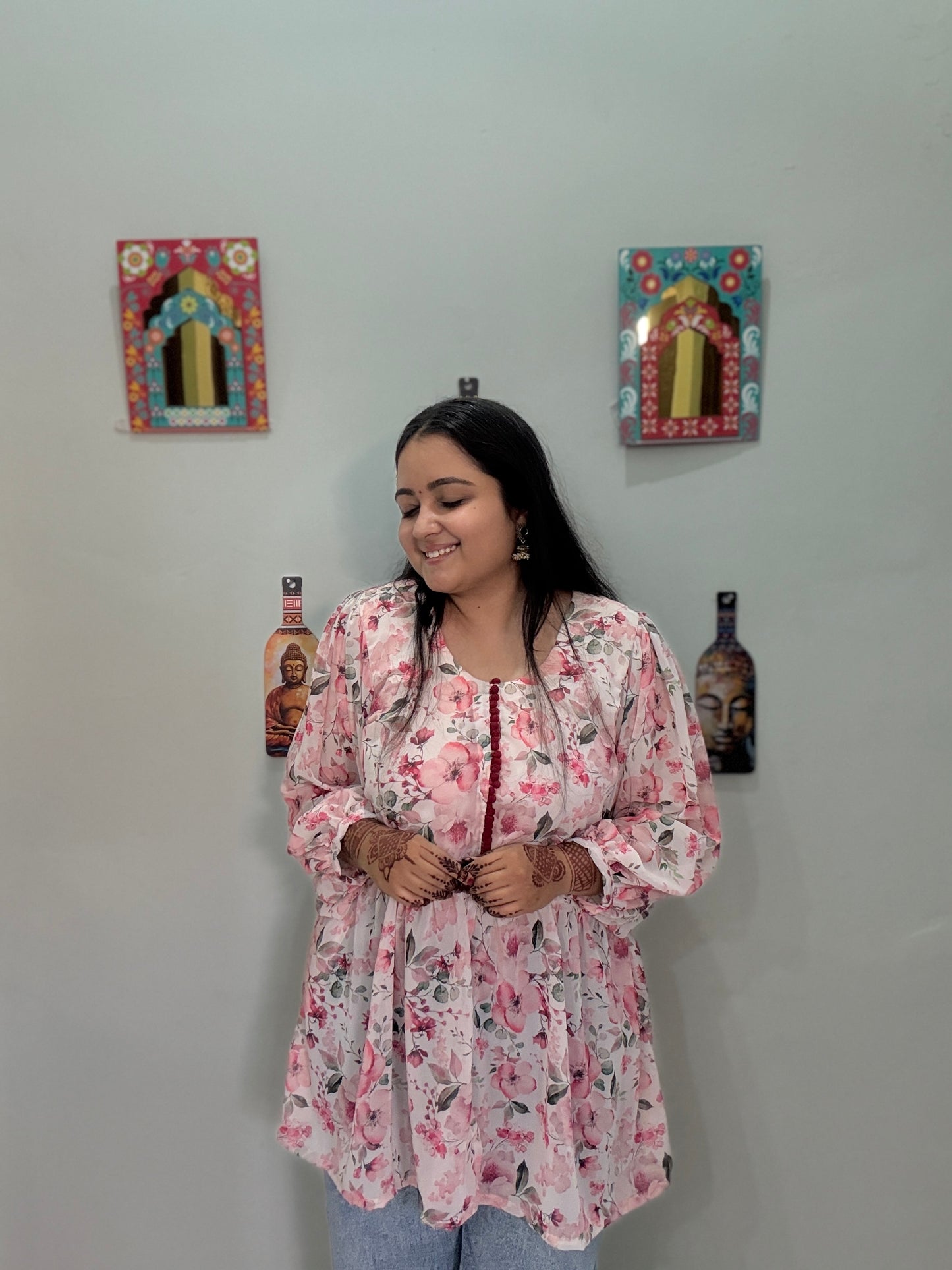 Gulabi Nazakat tunic